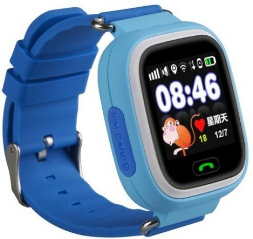 Ceas Smartwatch cu GPS Copii iUni Kid100, Touchscreen, Bluetooth, Telefon incorporat, Buton SOS, Alb