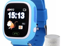 Ceas Smartwatch cu GPS Copii iUni Kid100, Touchscreen, Bluetooth, Telefon incorporat, Buton SOS, Alb